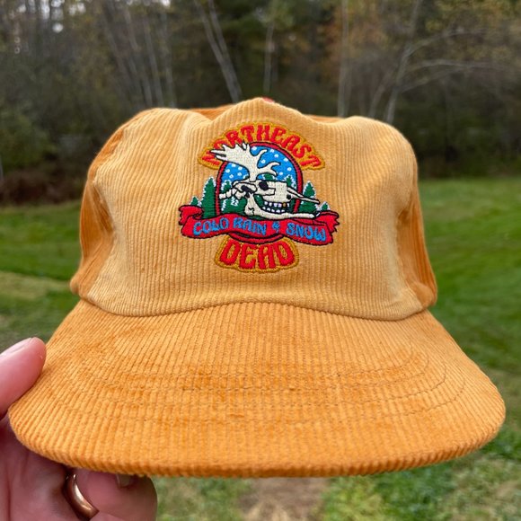 Corduroy Trucker Cap Grateful Dead Hat Deadhead Snapback Northeast Dead Moose - Picture 3 of 5